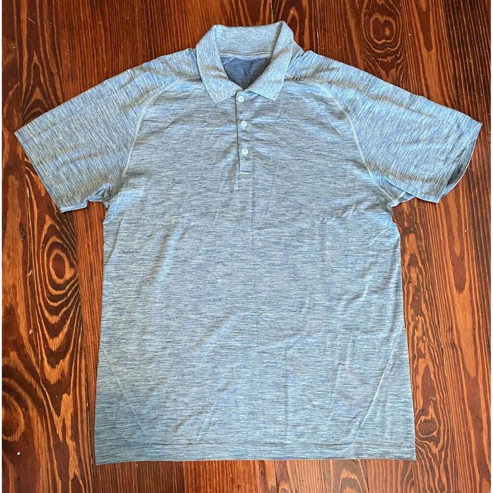 Lululemon Men’s Short Sleeve Polo Sz XL Blue